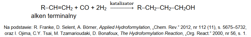 proces hydroformylowania alkenów terminalnych